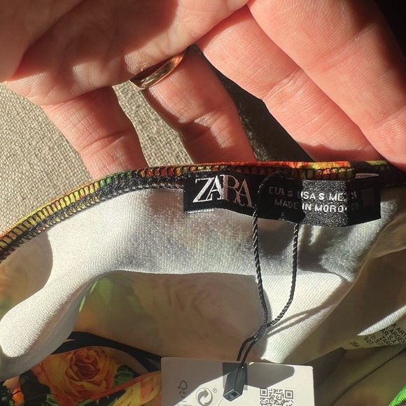 Zara woman’s floral cross Neck bodysuit top - Picture 15 of 16